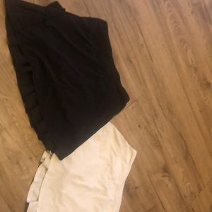 Black and white Lululemon tennis skirts
